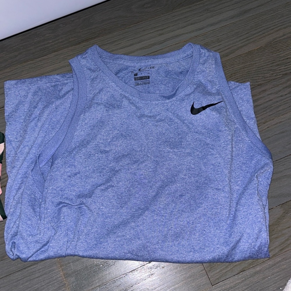 purple blue ish nike tank top tee